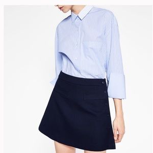 ZARA II BUTTON FRONT MINI SKIRT